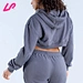 cropped full zip hoodie